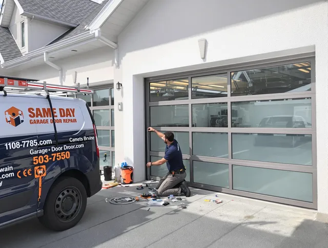 Same-day garage door repair service by Sharon Garage Door Repair in Sharon